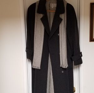 Gray wool overcoat